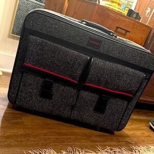 Givenchy Vintage Tweed Black and Red Travel Bag